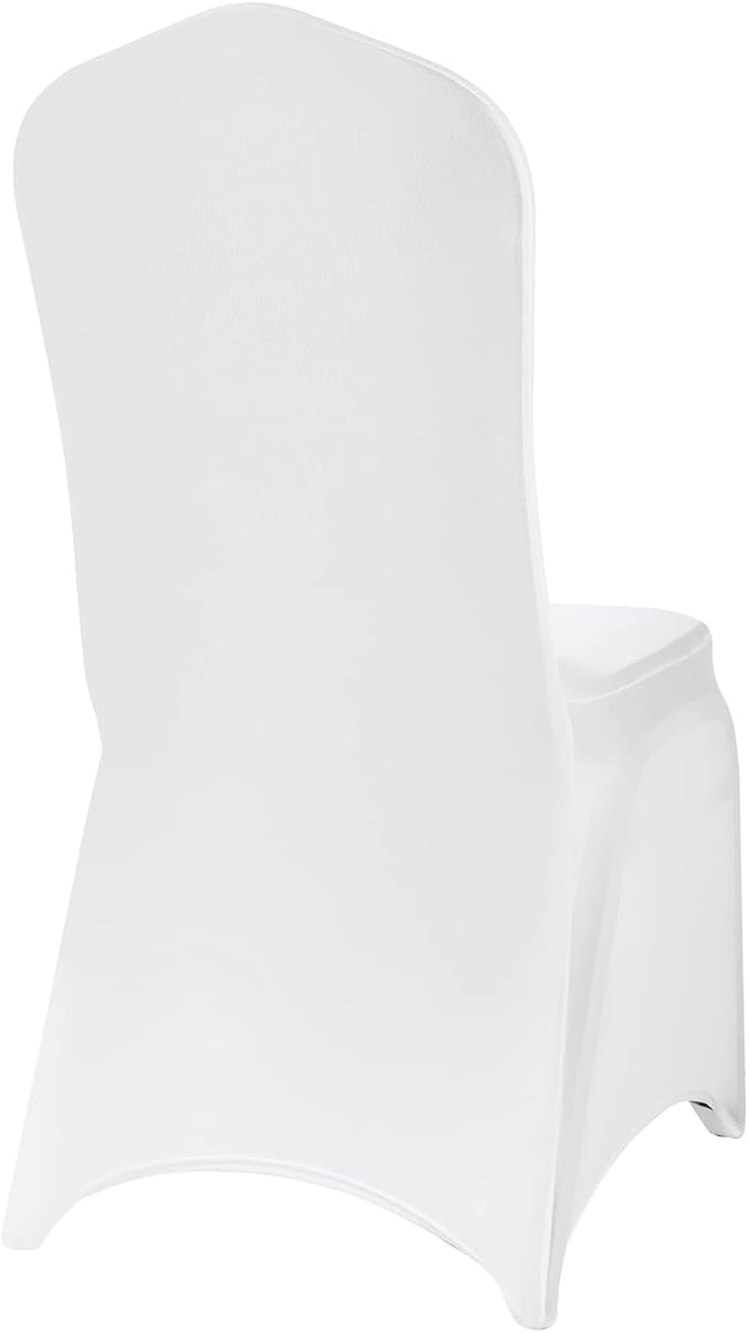 Chair Cover, 12PCS, Durable, Removable, Spandex & Polyester, Solid, White, Furniture Cover for Chair, Great Protection for Living Room, Wedding, Hotel, Restaurant