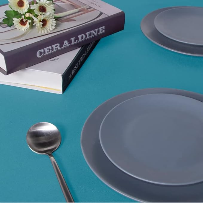 sancua Square Tablecloth - 70 x 70 Inch - Stain and Wrinkle Resistant Washable Polyester Table Cloth, Decorative Fabric Table Cover for Dining Tables, Buffet Parties and Camping, Teal