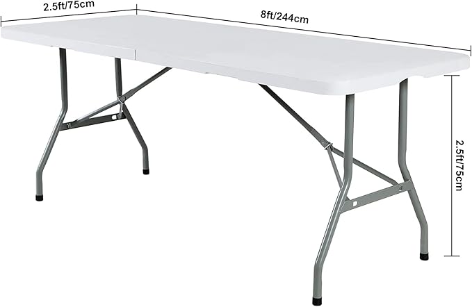 2Pack Spandex Waterproof Table Covers 8ft,Spandex 8ft Waterproof Table Cover for Party,Wedding, Banquet, and Events(Navy)
