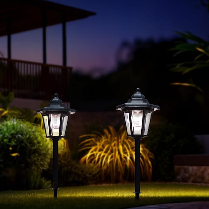 Solar Pathway Lights, 2 Pack, Waterproof LED for Outdoor Walkway, Yard, Garden, Landscape – Great Gardening Gift for Mom, Grandma, Women(Corridor Pathway Lights)
