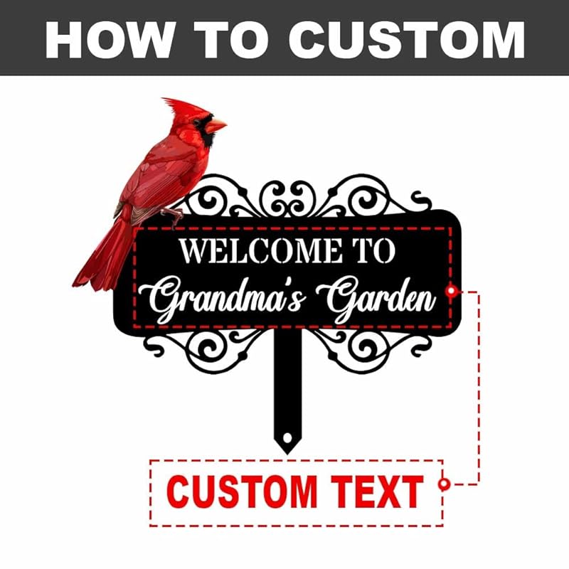 Personalized Metal Garden Signs, Custom Name Yard Stake Sign for House Outdoor Outside Decorative, Lawn Patio Decorations Gardening Enthusiasts Grandmothers Gift 12/14/16/24/30/36inch