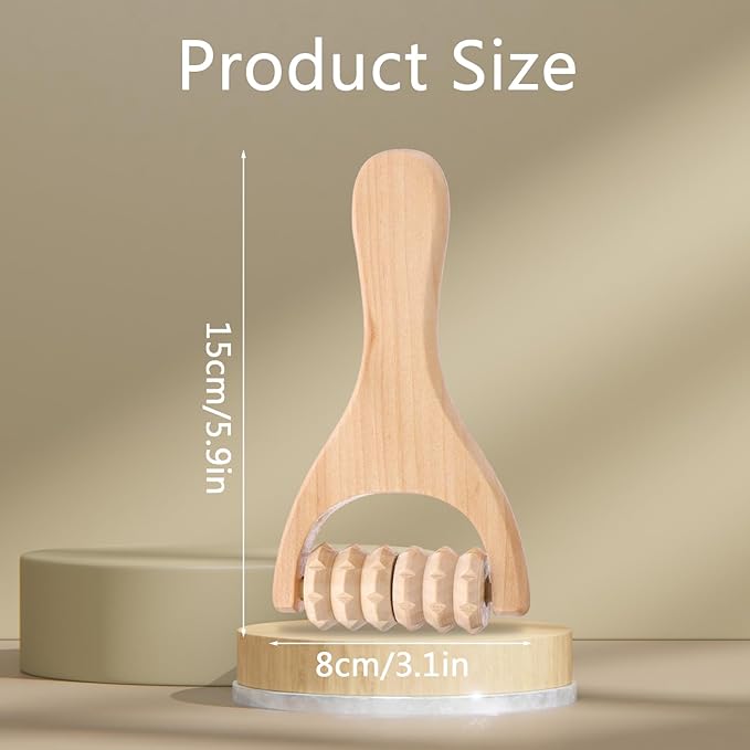 3Pcs Wood Therapy Massage Sticks, Wooden Massage Rollers, Hand Massage Tools Manual Hand Muscle Roller for Relaxes Thigh, Leg, Hands Full Body Muscle