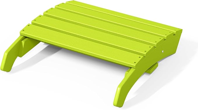 WestinTrends Dylan Outdoor Patio HDPE Adirondack Ottoman Footrest, Lime