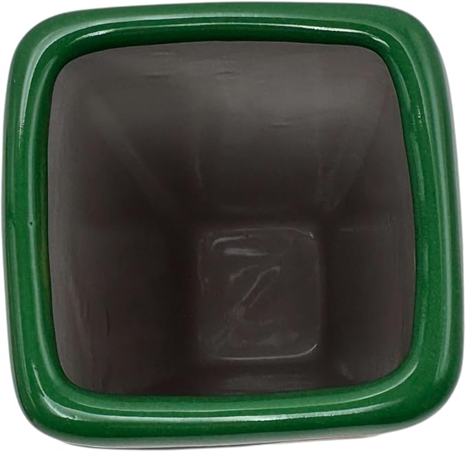 Talavera Planter Pot Square Vase Folk Art Mexican Pottery Handmade Hand Painted Home Decor Indoor Multicolor Outdoor 9.25" (Multi 12)