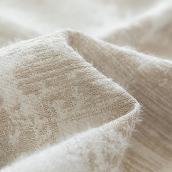 French Rectangle Tablecloth 60 x 84 Inch, Beige Jacquard Spillproof Waterproof Table Cloth, Polyester Cotton Decorative Fabric Table Cover for Dining, Party, Wedding, Kitchen, Farmhouse