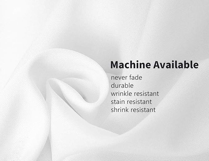 Surmente Square Tablecloth for Square or Round Tables 100% Polyester 70x70 Inch Table Cloth for Weddings, Banquets, or Restaurants (White)