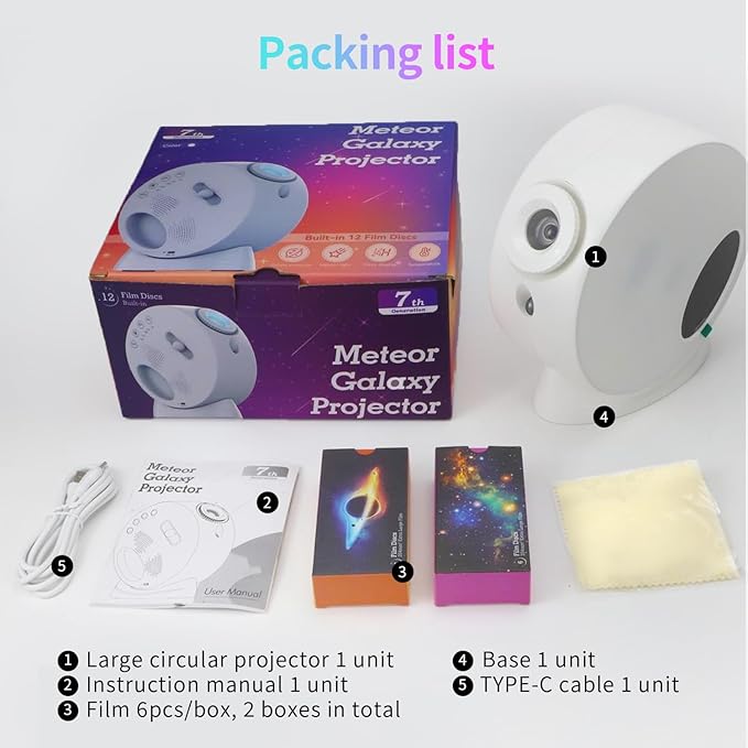 Galaxy Projector, Planetarium Star Projector for Bedroom,13 in 1 Galaxy Light,with White Noise and Timer,for Space for Kids Adults Bedroom Decor Birthday Gifts