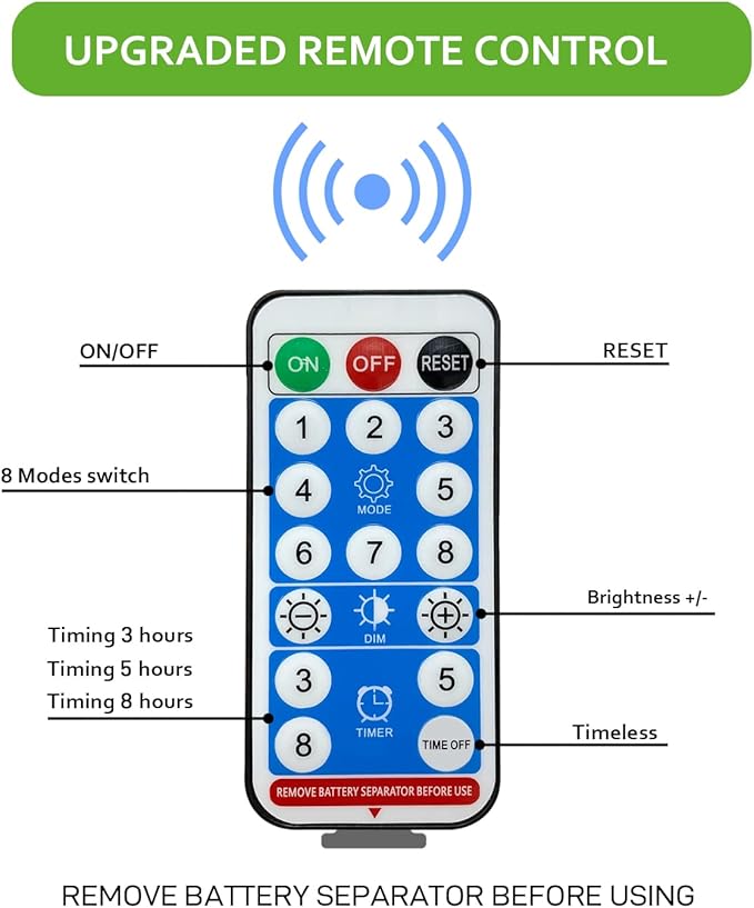 Solar Outdoor Warm White Garden Lights, 4 Pack Firework With 120 LED Starburst String 8 Modes Fairy With Remote, for Wedding Christmas, Lawn Backyard Party Patio Decoration