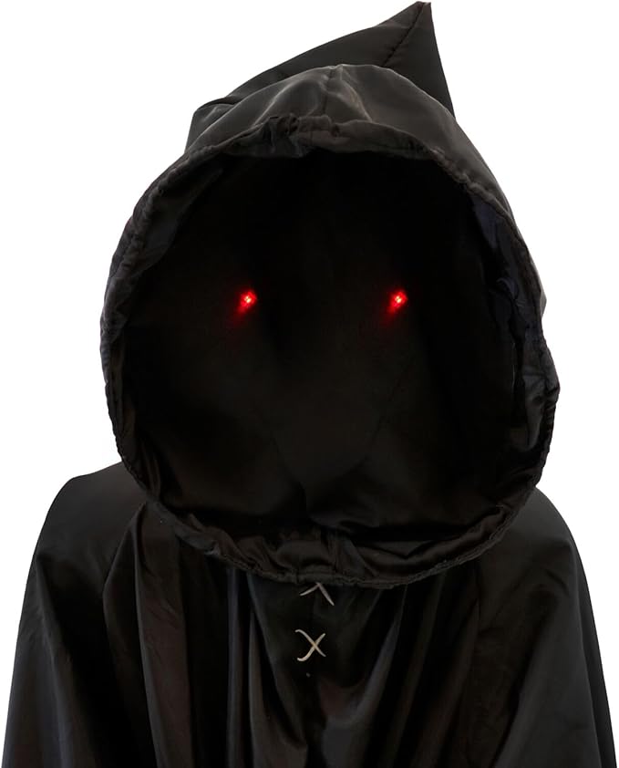 Haunted Hill Farm Motion-Activated Lurching Demon Reaper by Tekky, Lunging Scare Prop Halloween Animatronic for Indoor or Covered Outdoor Creepy Halloween Decorations, Plug-in or Battery Operated