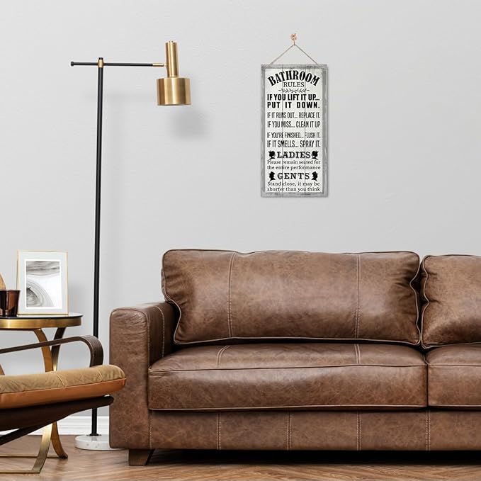 Rustic Bathroom Decor, Western Bathroom Decor, Funny Bathroom Signs Wall Decor, Bathroom Decor, Farmhouse Bathroom Decor, Country Bathroom Decor, Bathroom Signs, Bathroom Rules Wall Décor J1