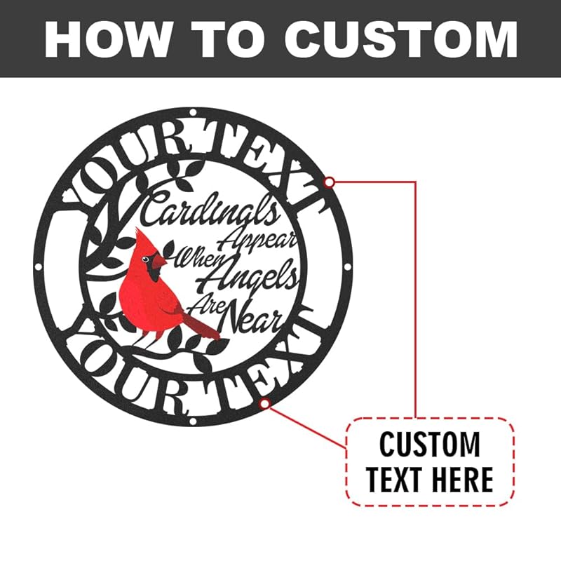 Personalized Name Garden Cardinal Metal Signs, Custom Family Name Yard Decor for Outdoor Outside, Cardinal Lawn Patio Stake Gardening Enthusiasts Grandmothers Gift