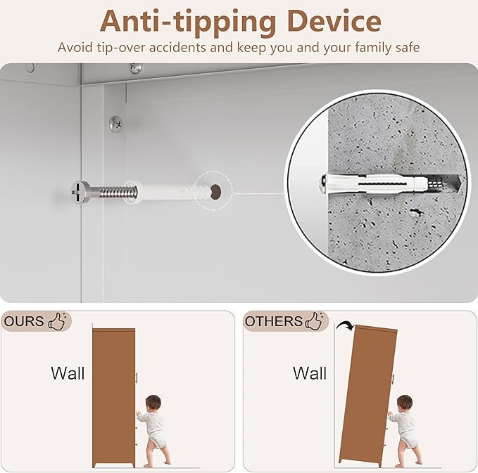 Kitchen Pantry Cabinet, 75" Tall Metal Pantry Cabinet with Two Drawers, Food Cupboards with Doors and Shelves, Freestanding Storage Cabinets for Dining, Living Room, White, Assemble Required