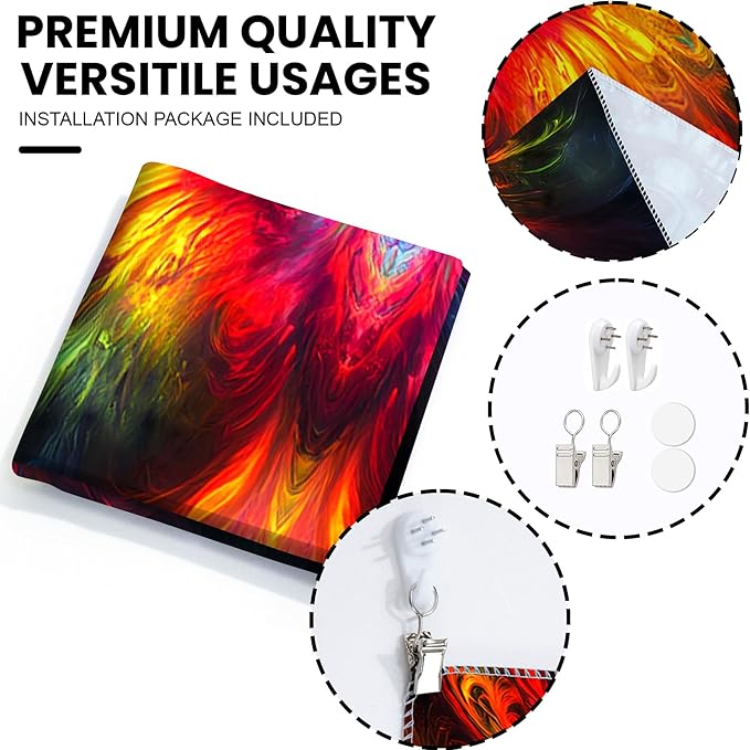 Blacklight Tapestry,WingTapestry Glow In The Dark,UV Reactive Black Light Upright Posters Wall Hanging for Bedroom Dorm Living Room Backdrop Decor (wing16, 79L" x 59W")