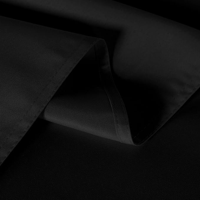 sancua 10 Pack Black Tablecloth 60 x 120 Inch, Rectangle Table Cloth for 8 Feet Tables - Stain and Wrinkle Resistant Washable Polyester Table Cover for Dining Tables, Buffet Parties and Camping