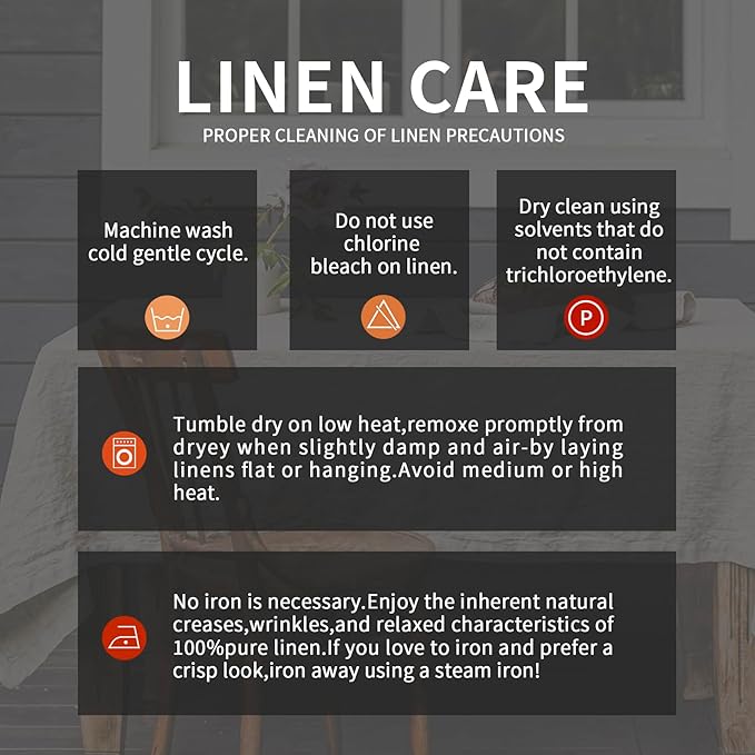 EVERLY 100% Pure Linen Rectangle Tablecloths 60x108Inches for Dining,Buffet Parties,Picnic,Events,Weddings and Restaurants,Decorative Halloween,Thanksgiving Machine Washable Tablecloths-SaGa Green