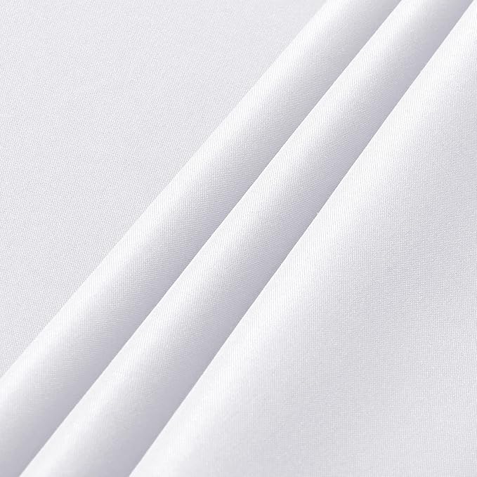 sancua 2 Pack White Tablecloth 60 x 120 Inch, Rectangle 8 Feet Table Cloth - Stain and Wrinkle Resistant Washable Polyester Table Cover for Dining Tables, Buffet Parties and Camping