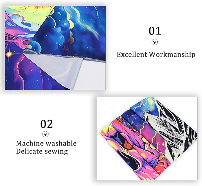 Blacklight Skull Tapestry UV Reactive Galaxy Mountain Planet Tapestries Magic Neon River Wall Hanging Aesthetic Skeleton Wall Decor Forest Trees Landscape Backdrop for Living Room