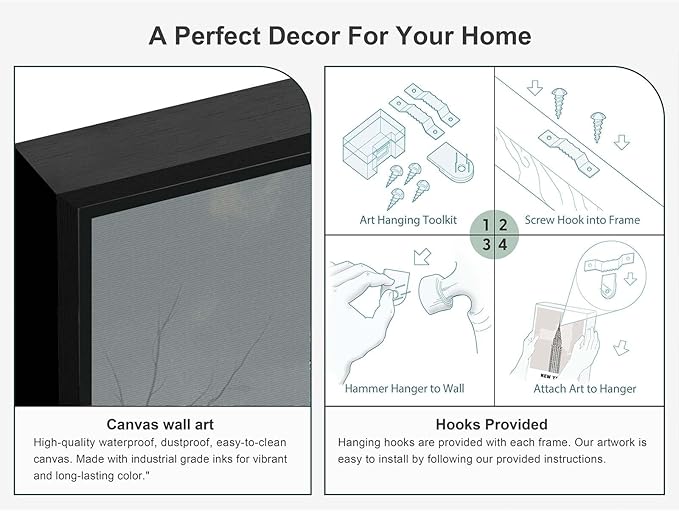 JFHCQJPK Witch in the moonlight magic canvas wall art enchanting Halloween home decor swamp witch silhouette oil painting mysterious gothic aesthetic wall decor print poster24x36in Metal blackFramed