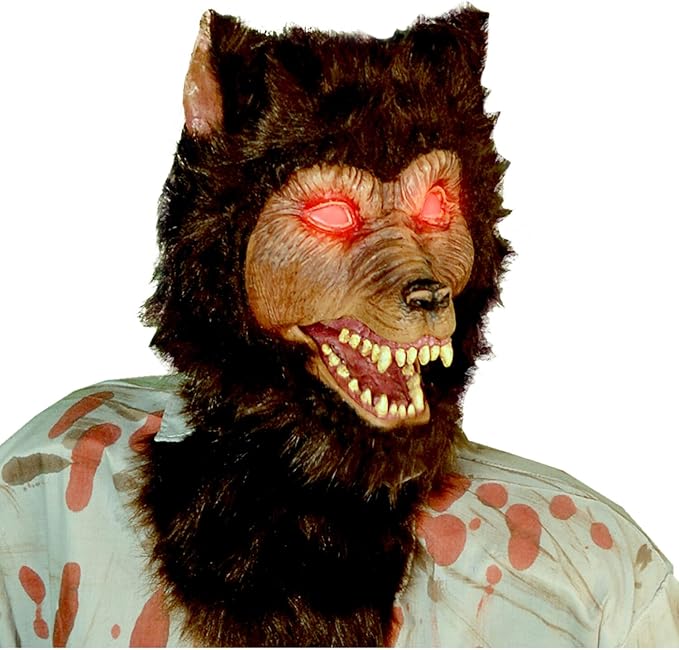 Haunted Hill Farm Howler by Tekky, Battery-Operated, Motion and Sound Activated Animatronic Werewolf with Sound Effects and Lights for Indoor or Covered Outdoor Creepy Halloween Decoration