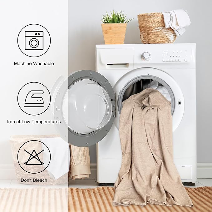 IVAPUPU Textured Linen Table Cloth for Rectangle Table - Khaki Tablecloths Rectangular Waterproof Wrinkle Free Wipeable Dining Cover for Spring Wedding Birthday Kitchen Decor, 60 x 104 Inch