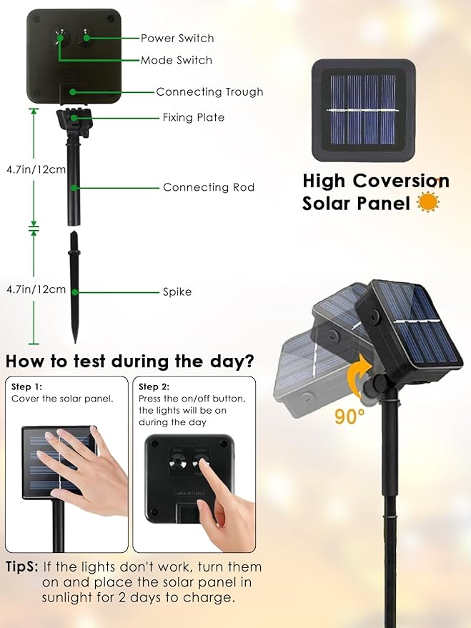 4pk Orange and Purple Solar Halloween Lights Outdoor Waterproof, 400LED 132FT Solar Powered LED String Lights Black Wire with 8 Modes, Solar Fairy Lights for Halloween Horror Party Tree Wedding Decor