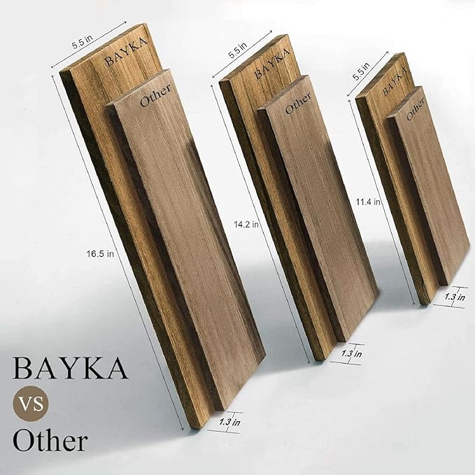 BAYKA Wall Shelves for Bedroom Decor, Floating Wall Shelves for Living Room Kitchen Storage, Wall Mounted Rustic Wood Floating Shelves for Kids Books, Corner Shelves for Bathroom(Brown,Set of 3)