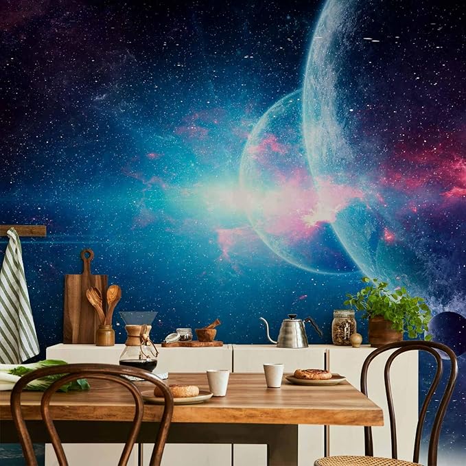 artgeist Wall Mural Cosmos Galaxy 177x124 in - XXL Non-Woven Wallpaper Fleece Wall Decor Photo Print Picture Image Design Stars Solar System Universe Space b-C-10047-a-a