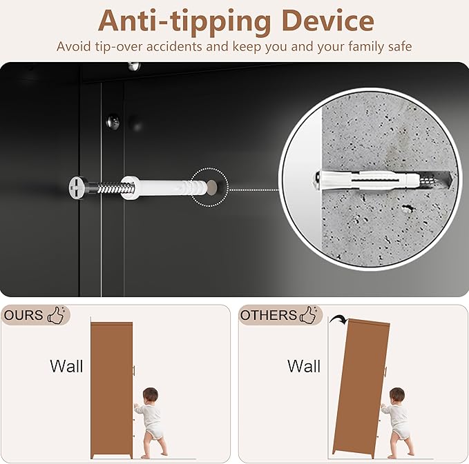 Kitchen Pantry Cabinet, 75" Tall Metal Pantry Cabinet with Two Drawers, Food Cupboards with Doors and Shelves, Freestanding Storage Cabinets for Dining, Living Room, Black, Assembly Required