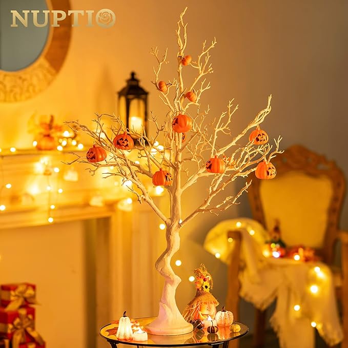 NUPTIO White Christmas Tree Branch Artificial 31.5 inch Tall Manzanita Tree Halloween Centerpiece Wedding Centerpieces for Tables, Decorative Ornament Display Tree for Decoration Weddings (1 Pc)