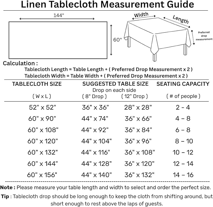 Solino Home Linen Tablecloth 60 x 144 Inch - Narrow Stripe 100% Pure Linen Spicy Mustard and White Table Cloth for Rectangle Tables - Machine Washable Tablecloth