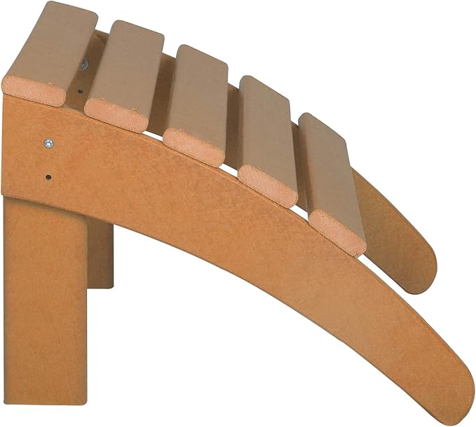 WestinTrends Outdoor Ottoman, Patio Adirondack Ottoman Foot Rest, All Weather Poly Lumber Folding Foot Stool for Adirondack Chair, Widely Used for Outside Porch Pool Lawn Backyard, Orange