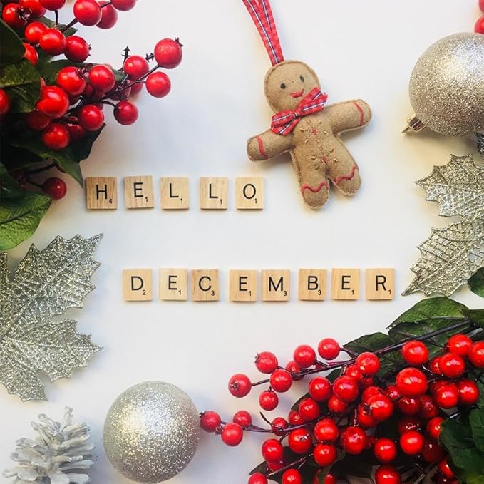 500 Wood Letter Tiles,Scrabble Letters for Crafts - DIY Wood Gift Decoration - Making Alphabet Coasters and Scrabble Crossword Game