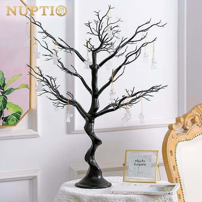 NUPTIO Black Halloween Tree Branch: Artificial 30 inch Tall Manzanita Tree Christmas Centerpiece Wedding Centerpieces for Tables, Decorative Ornament Display Tree for Decoration Weddings (2 Pc)