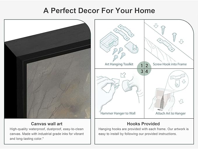 JFHCQJPK Witch in the Forest Halloween Print Wall Art Poster Witch Decor Vintage Print Dark College Wall Art Victorian Gothic Room Decor Canvas Wall Print20x30in Metal blackFramed