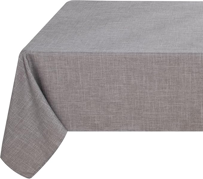 Fitable Faux Flax Rectangle Tablecloth Wrinkle Resistant Fabric Table Cloth, Indoor Outdoor Table Cover for Kitchen Dining, Party, Farmhouse (Nature, 54 x 78 Inch)