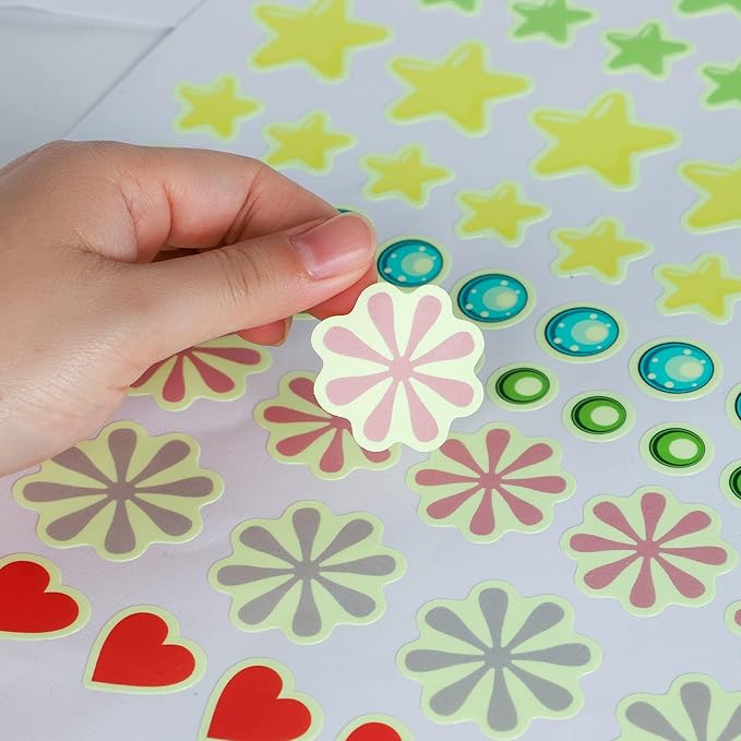 Glow in The Dark Stars Unicorn Wall Decals, Castle Moon Rainbow Stickers for Ceiling, DIY Unicorn Wall Decor for Nursery Girls Playroom, Kids Christmas Birthday Party Decoration