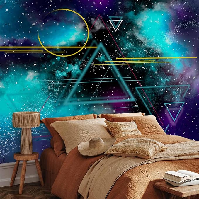 artgeist Wall Mural Galaxy 138x101 in - Non-Woven Wallpaper Fleece Wall Decor Photo Print Picture Image Design Home Mural Cosmos Galaxy Cosmonaut Astronaut a-A-10328-a-a