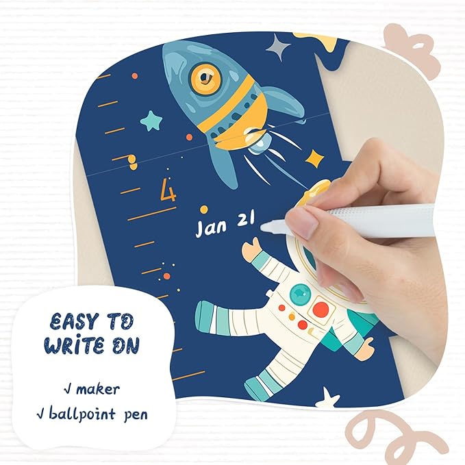 Personalized Name Growth Chart for Wall, Space Height Measurement for Wall, Children Height Chart Ruler, Portable 3D Removable Growth Chart, Wall Height Measurement for Kids