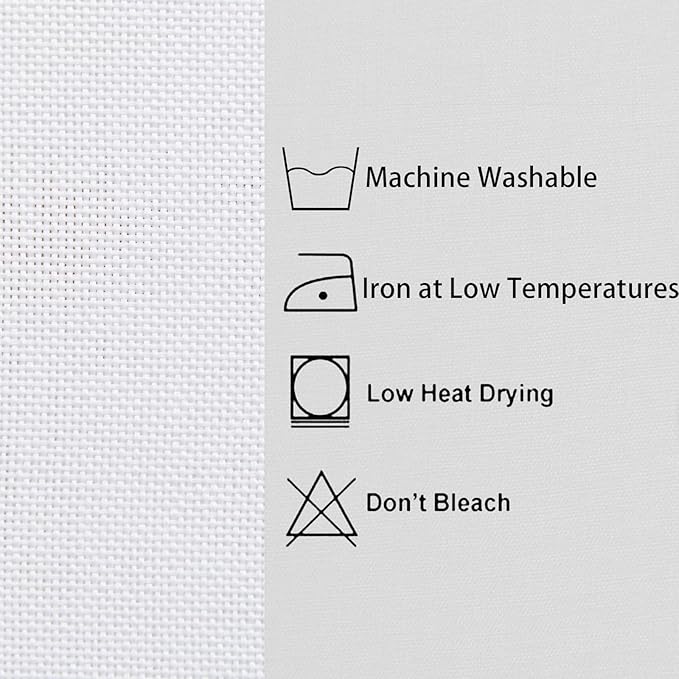 Hiasan Faux Linen Rectangle Tablecloth - Wrinkle and Stain Resistant Washable Table Cloth for Kitchen Dining Room Holiday Table Cover for Party Dinner, White, 54 x 80 Inch