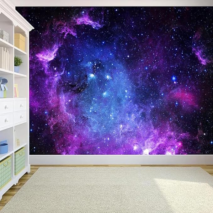 Custom Galaxy Themed Wallpaper Starry Sky Murals for Walls Large Galaxy Wallpaper for Living Room Bedroom Dining Room Wall Murals