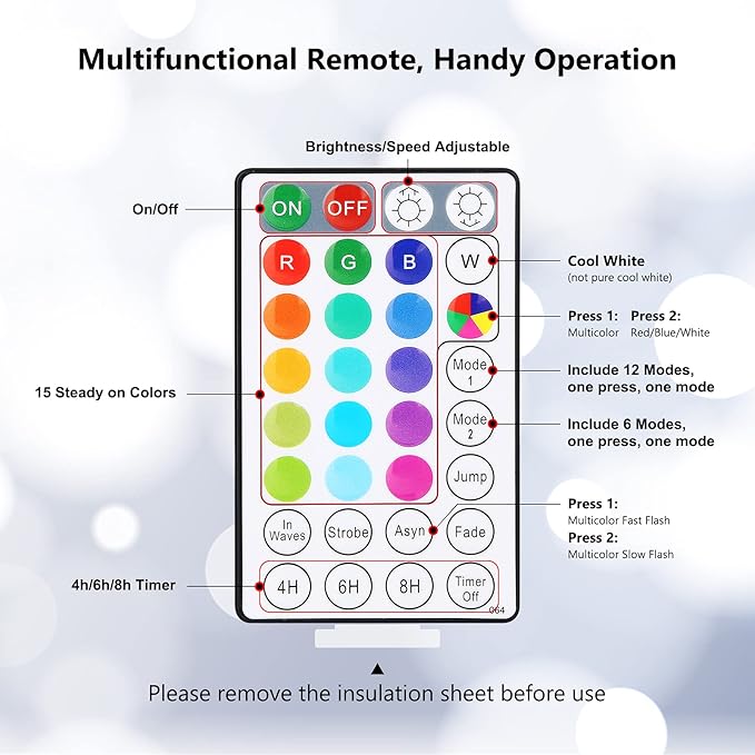 Brizled RGB Christmas Lights, 33ft 100 LED C5 Color Changing Outdoor, Connectable String Lights with Remote, Dimmable Xmas Tree Party