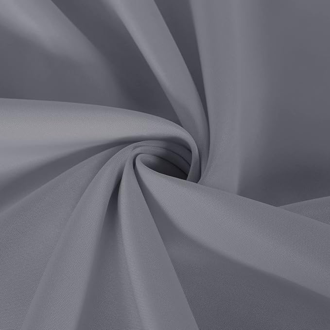 sancua 2 Pack Light Grey Tablecloth 60 x 102 Inch, Rectangle 6 Feet Table Cloth - Stain and Wrinkle Resistant Washable Polyester Table Cover for Dining Tables, Buffet Parties and Camping