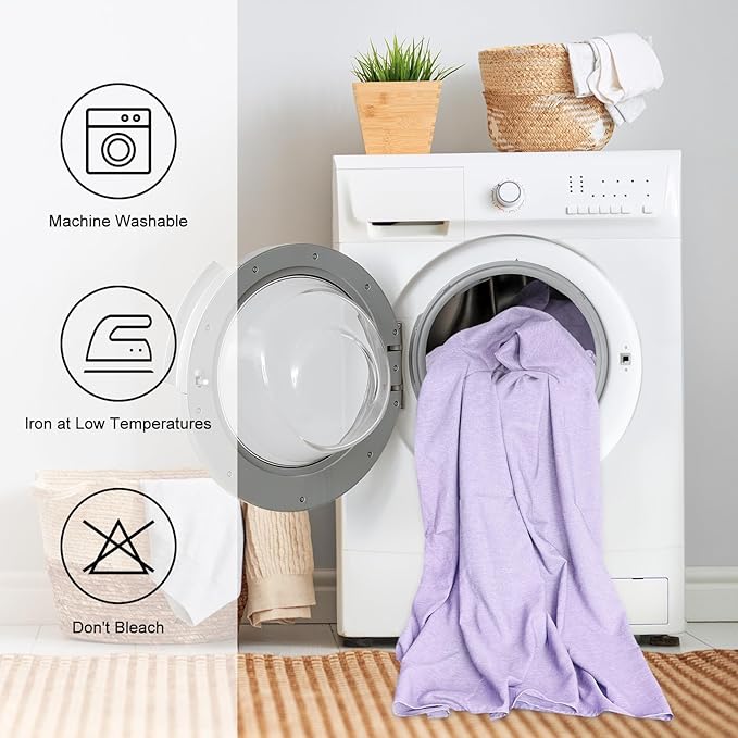 IVAPUPU Textured Linen Table Cloth for Rectangle Table - Purple Tablecloths Rectangular Waterproof Wrinkle Free Wipeable Dining Table Cover for Spring Wedding Birthday Kitchen Decor, 60 x 120 Inch