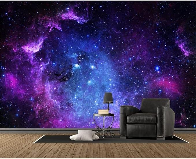 Custom Galaxy Themed Wallpaper Starry Sky Peel and Stick Murals for Walls Large Galaxy Wallpaper for Living Room Bedroom Dining Room Wall Murals