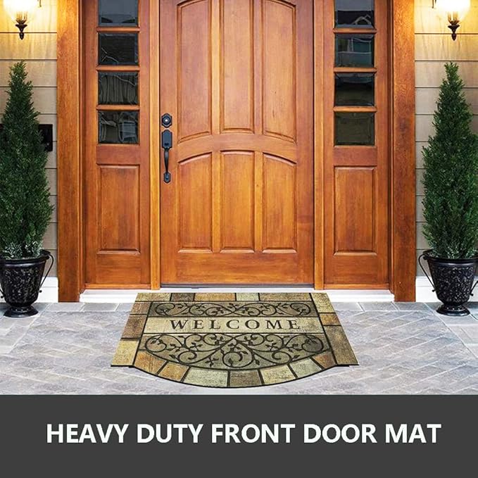 Welcome Door Mats 24"x36" Heavy Duty Front Door Mat Outdoor Large Doormats with Non-Slip Rubber Backing Outdoor Welcome Mats for Front Door Entryway,Garage,Patio,High Traffic Area