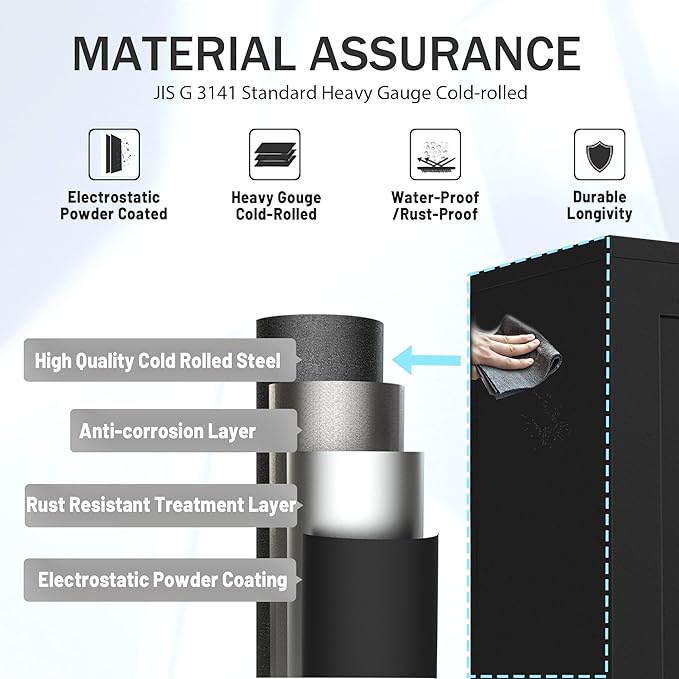 61.02" Kitchen Pantry Cabinet, Pantry Storage Cabinet with 2 Doors and Adjustable Shelves, Black Food Storage for Kitchen, Living Room, Bedroom and Dining Room (Black) Metal Sideboard