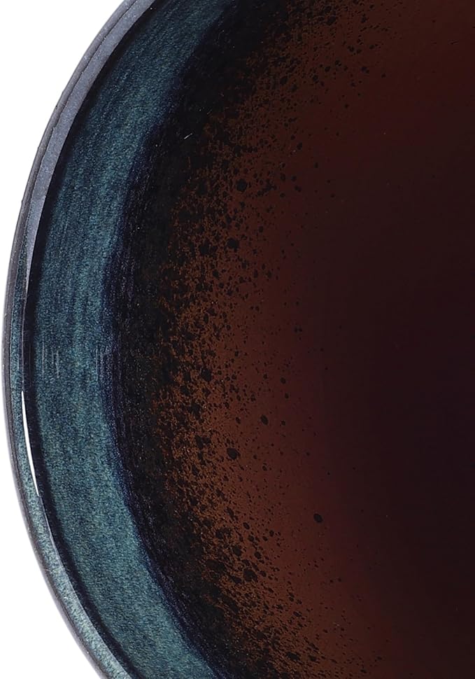 LuxenHome Marina Gray 12-Inch Dia Round Ceramic Planter Pot with Drainage Hole and Rubber Plug, Modern Gradient Glaze Plant Pot, Decorative Flower Garden Pot for Indoor Outdoor Plants