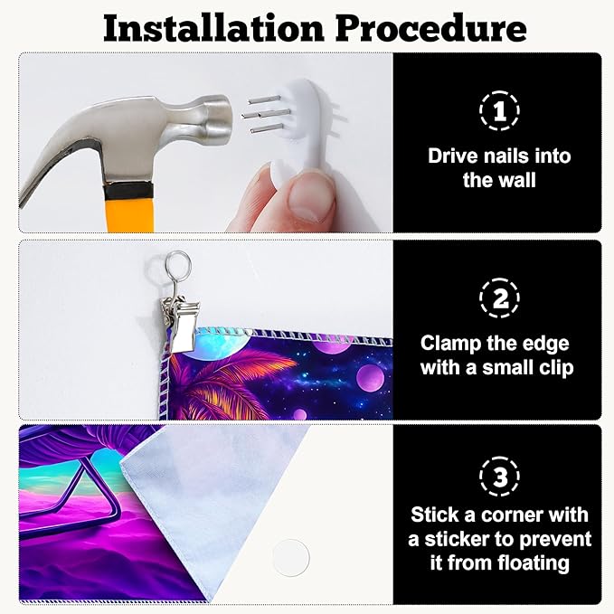 BVBOX Astronaut Space Blacklight Tapestry 79"x59", UV Reactive Astronaut Beach Lounge Chair Vacation Universe Planet Glow in Dark Tapestries, Black Light Neon Upright Poster Wall Hanging Backdrop Decor for Bedroom Living Room