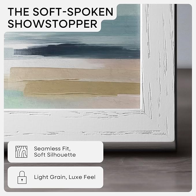 Homeforia 12x18 Frame White Wood, High End Oak 12x18 Poster Frame White with Mat 8.5x11 Print, 12 x 18 Wooden Picture Frames Matted to 8.5 by 11 Photo, 18x12 Frames, Tempered Glass, Wall Kit, Set of 1