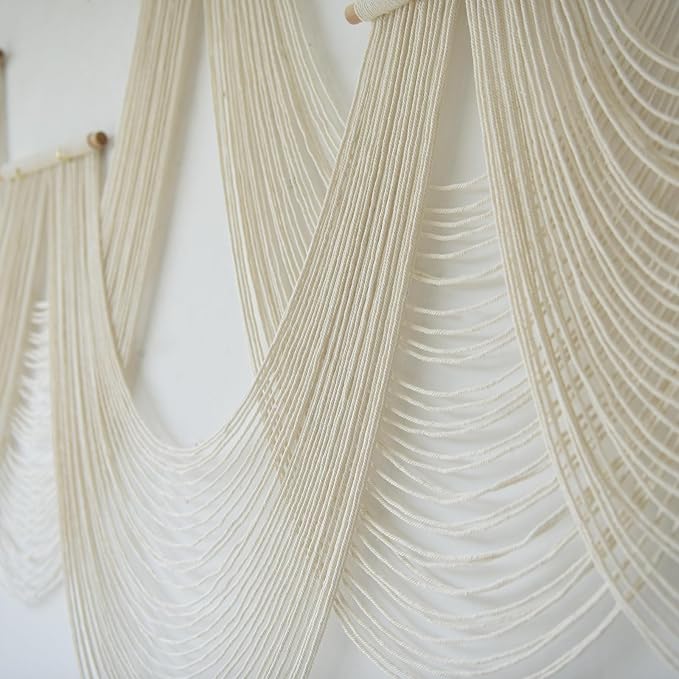 IOWER Macrame Wall Hanging Large Wall Home Decor Modern Fiber Wall Art Geometric Decoration Headboard Living Room Bedroom Backdrop